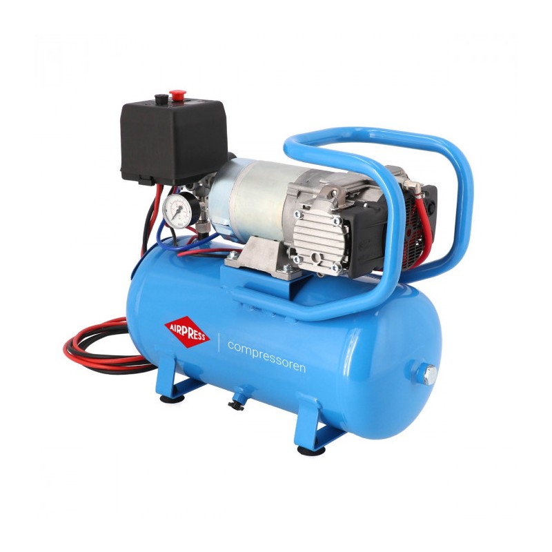 Kompresor samochodowy 12V DC 12-180/15 10 bar 0.75 KM/0.55 kW 144 l/min 15 l bezolejowy dwutłokowy