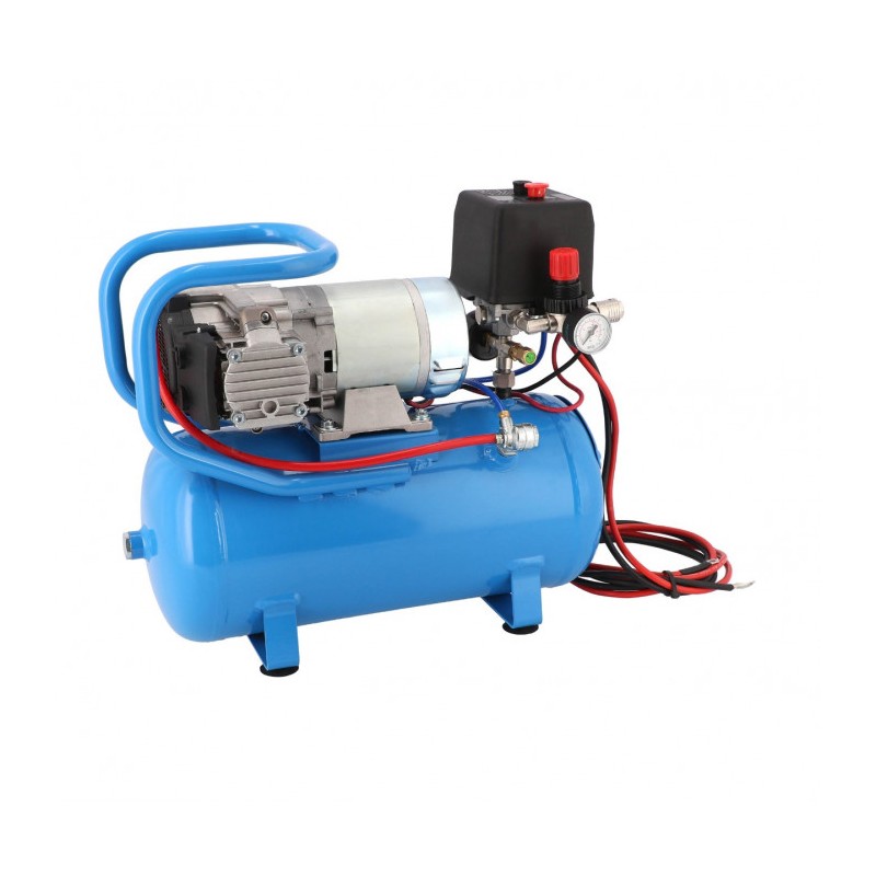 Kompresor samochodowy 12V DC 12-180/15 10 bar 0.75 KM/0.55 kW 144 l/min 15 l bezolejowy dwutłokowy