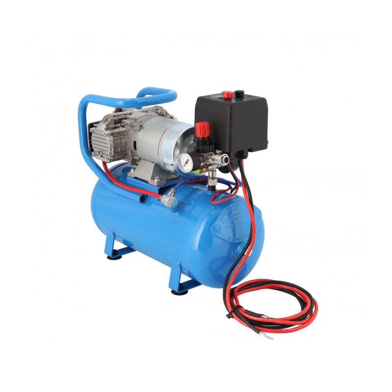 Kompresor samochodowy 12V DC 12-180/15 10 bar 0.75 KM/0.55 kW 144 l/min 15 l bezolejowy dwutłokowy