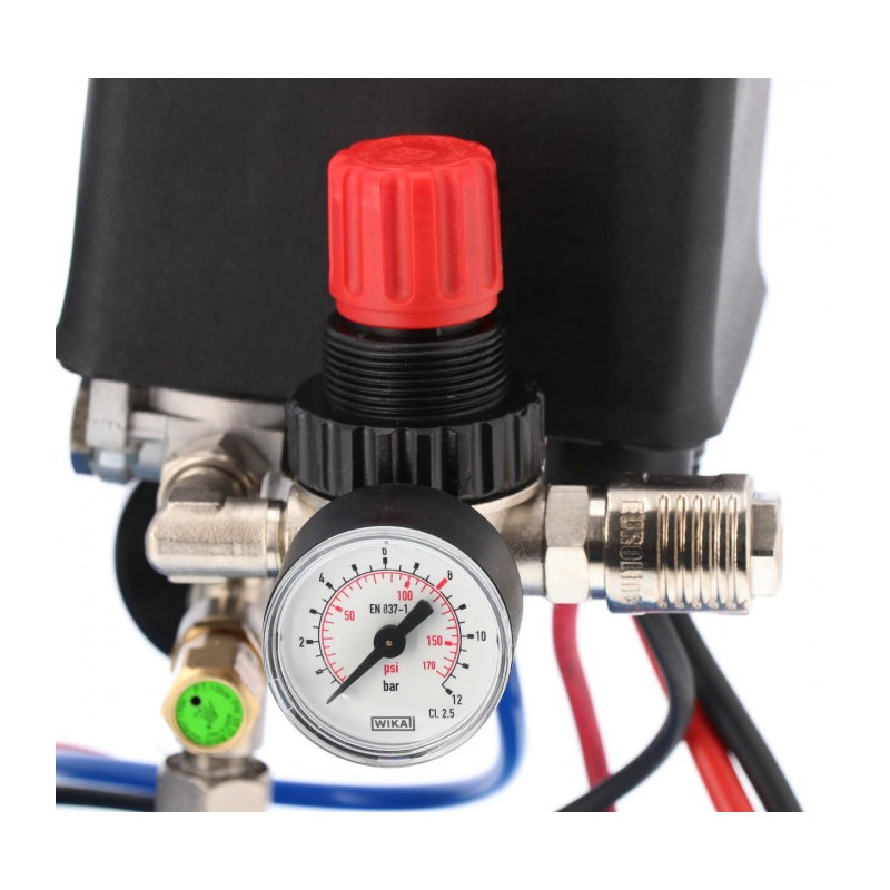 Kompresor samochodowy 12V DC 12-180/15 10 bar 0.75 KM/0.55 kW 144 l/min 15 l bezolejowy dwutłokowy