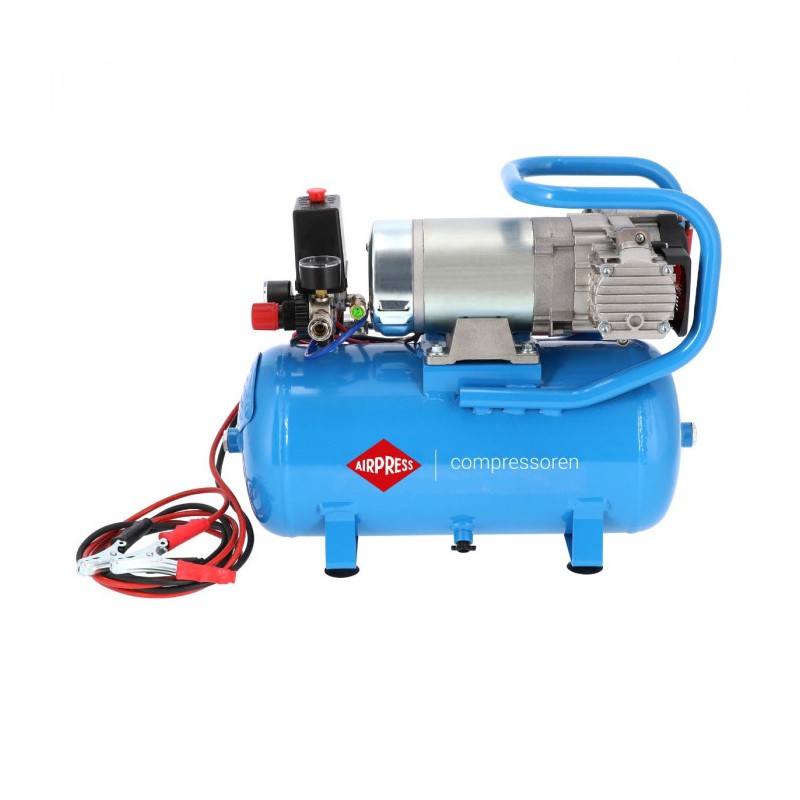 Cichy kompresor bezolejowy dwutłokowy DC 24-225/15 10 bar 0.75 KM/0.55 kW 24V 180 l/min 15 l