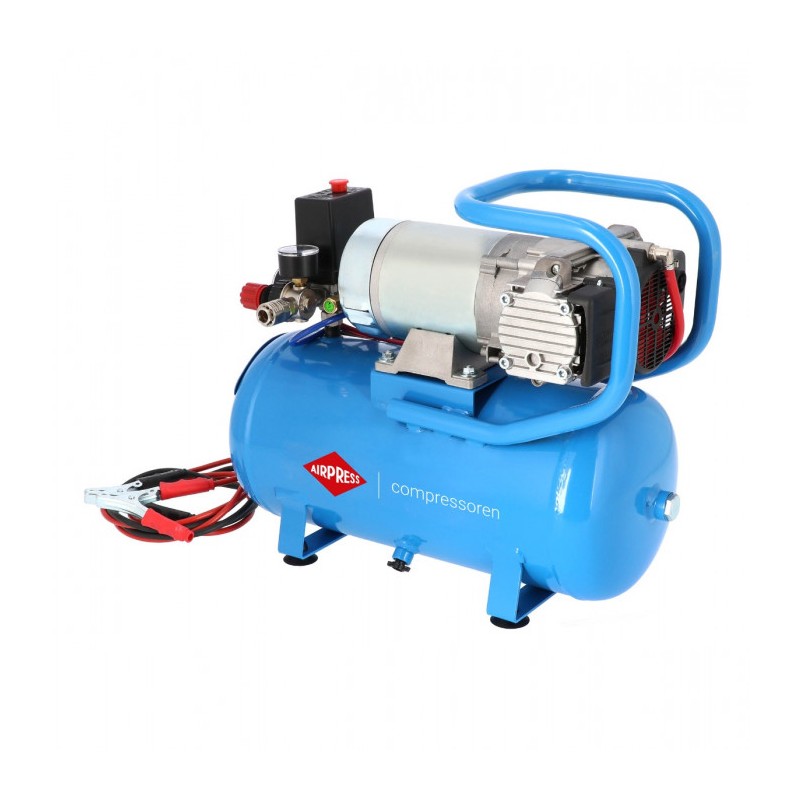 Cichy kompresor bezolejowy dwutłokowy DC 24-225/15 10 bar 0.75 KM/0.55 kW 24V 180 l/min 15 l