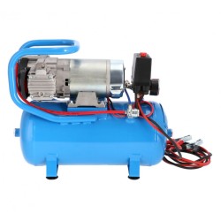 Cichy kompresor bezolejowy dwutłokowy DC 24-225/15 10 bar 0.75 KM/0.55 kW 24V 180 l/min 15 l