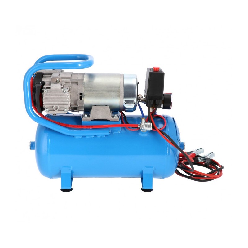 Cichy kompresor bezolejowy dwutłokowy DC 24-225/15 10 bar 0.75 KM/0.55 kW 24V 180 l/min 15 l