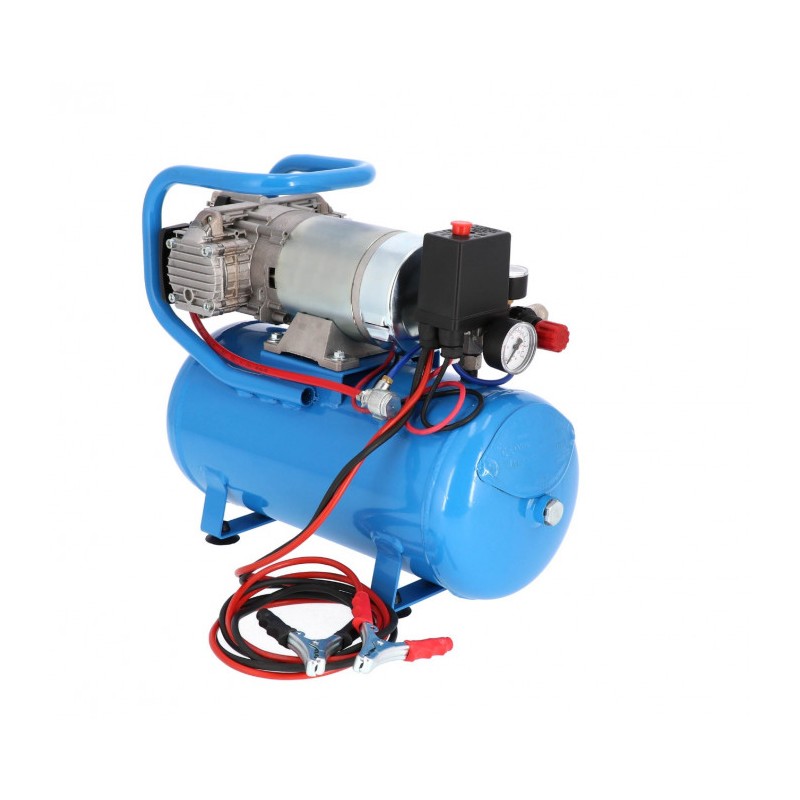 Cichy kompresor bezolejowy dwutłokowy DC 24-225/15 10 bar 0.75 KM/0.55 kW 24V 180 l/min 15 l