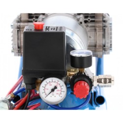 Cichy kompresor bezolejowy dwutłokowy DC 24-225/15 10 bar 0.75 KM/0.55 kW 24V 180 l/min 15 l