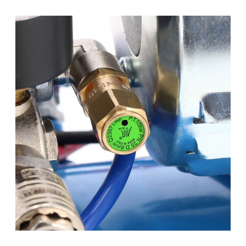 Cichy kompresor bezolejowy dwutłokowy DC 24-225/15 10 bar 0.75 KM/0.55 kW 24V 180 l/min 15 l