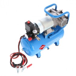 Cichy kompresor bezolejowy dwutłokowy DC 24-225/15 10 bar 0.75 KM/0.55 kW 24V 180 l/min 15 l