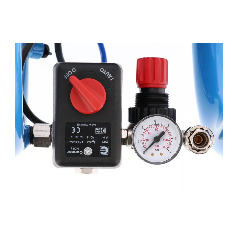 Mały kompresor bezolejowy dwutłokowy LMO 3-210 10 bar 0.7 KM/0.5 kW 125 l/min 3 l cichy