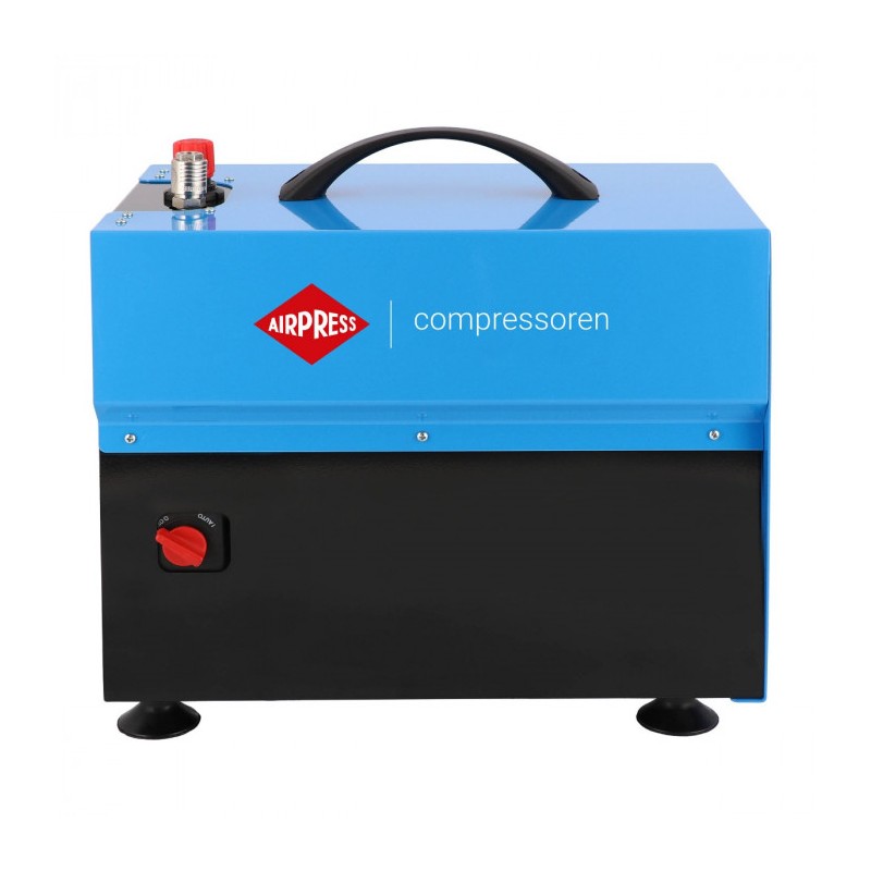 Mały kompresor bezolejowy dwutłokowy L 5-210 10 bar 0.75 KM/0.55 kW 168 l/min 5 l cichy