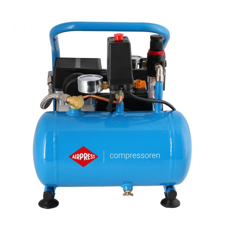 Mały kompresor bezolejowy dwutłokowy L 6-95 8 bar 0.71 KM/0.52 kW 48 l/min 5 l cichy