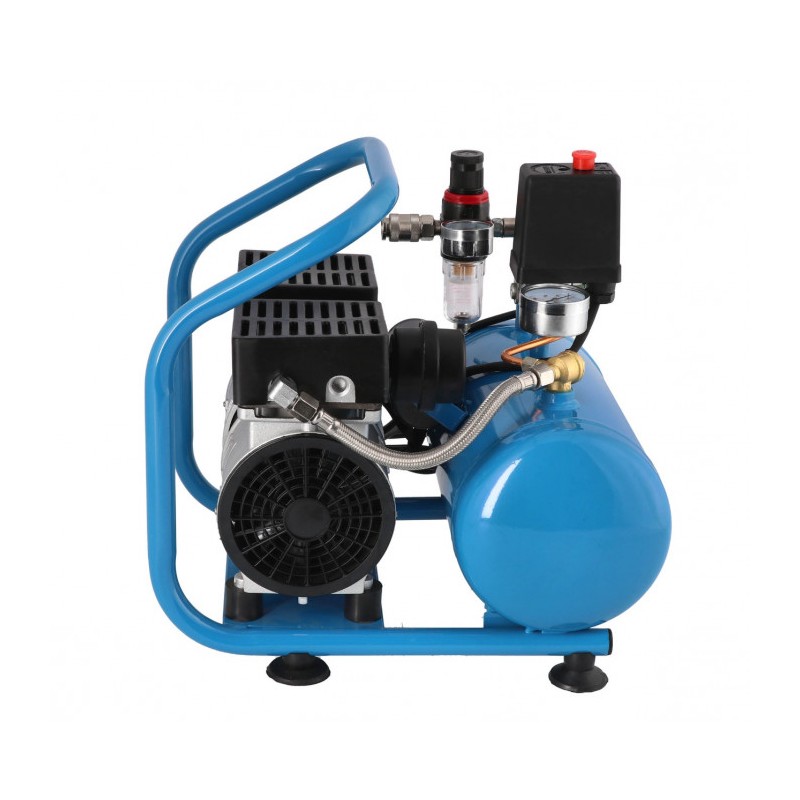 Mały kompresor bezolejowy dwutłokowy L 6-95 8 bar 0.71 KM/0.52 kW 48 l/min 5 l cichy