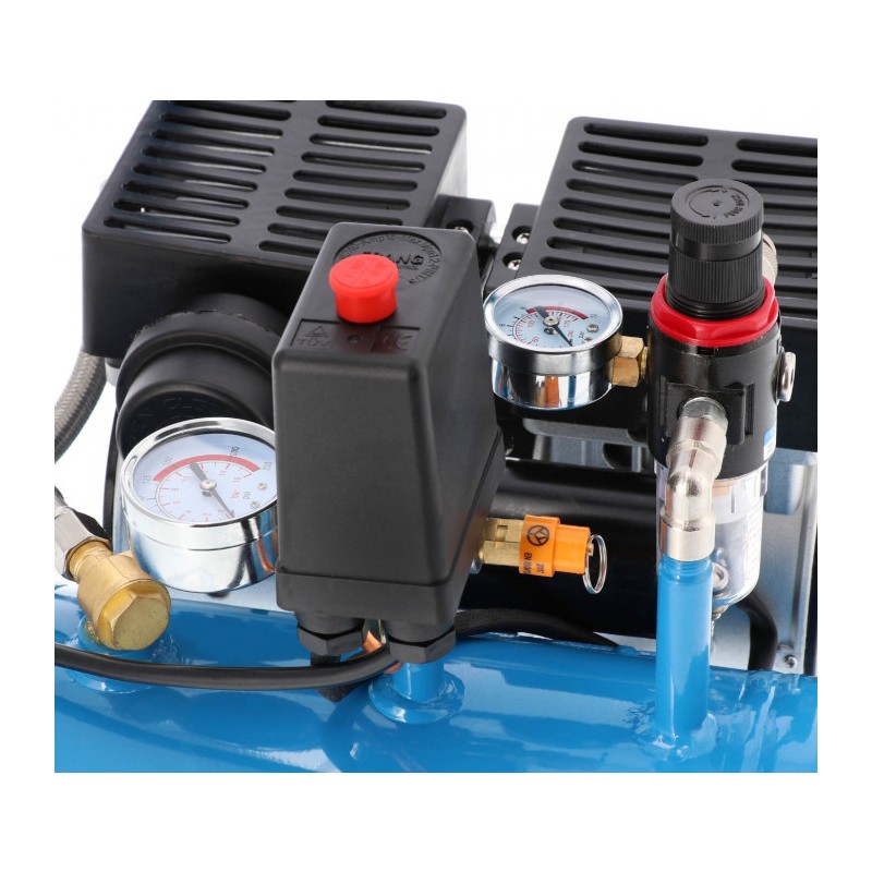 Mały kompresor bezolejowy dwutłokowy L 6-95 8 bar 0.71 KM/0.52 kW 48 l/min 5 l cichy