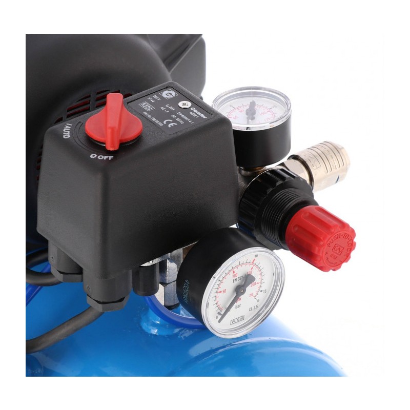 Cichy kompresor bezolejowy dwutłokowy LMO 15-210 10 bar 0.75 KM/0.55 kW 125 l/min 15 l