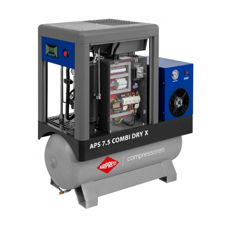 Kompresor śrubowy APS 7.5 Combi Dry X 10 bar 7.5 KM/5.5 kW 690 l/min 200 l