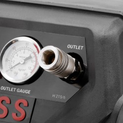 Mały kompresor bezolejowy H 215-6 8 bar 1.5 KM/1.1 kW 92 l/min 6 l BoomBox