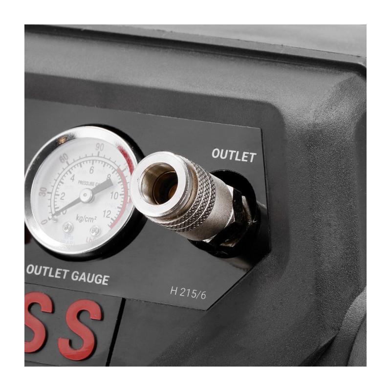 Mały kompresor bezolejowy H 215-6 8 bar 1.5 KM/1.1 kW 92 l/min 6 l BoomBox