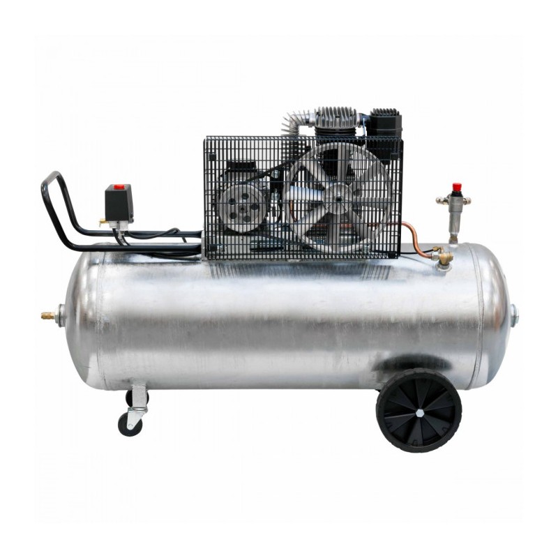 Kompresor dwutłokowy G 600-200 Pro 10 bar 4 KM/3 kW 400V 415 l/min 200 l galwanizowany