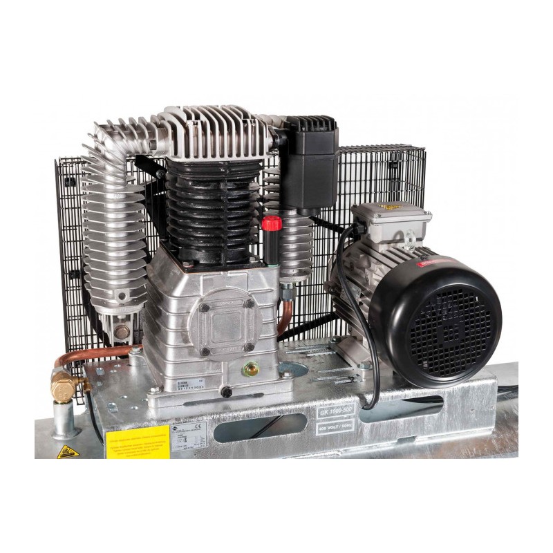 Kompresor dwutłokowy G 1000-500 Pro 11 bar 7.5 KM/5.5 kW 400V 665 l/min 500 l galwanizowany