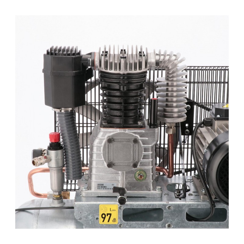 Kompresor dwutłokowy G 625-90 Pro 10 bar 4 KM/3 kW 400V 415 l/min 90 l galwanizowany