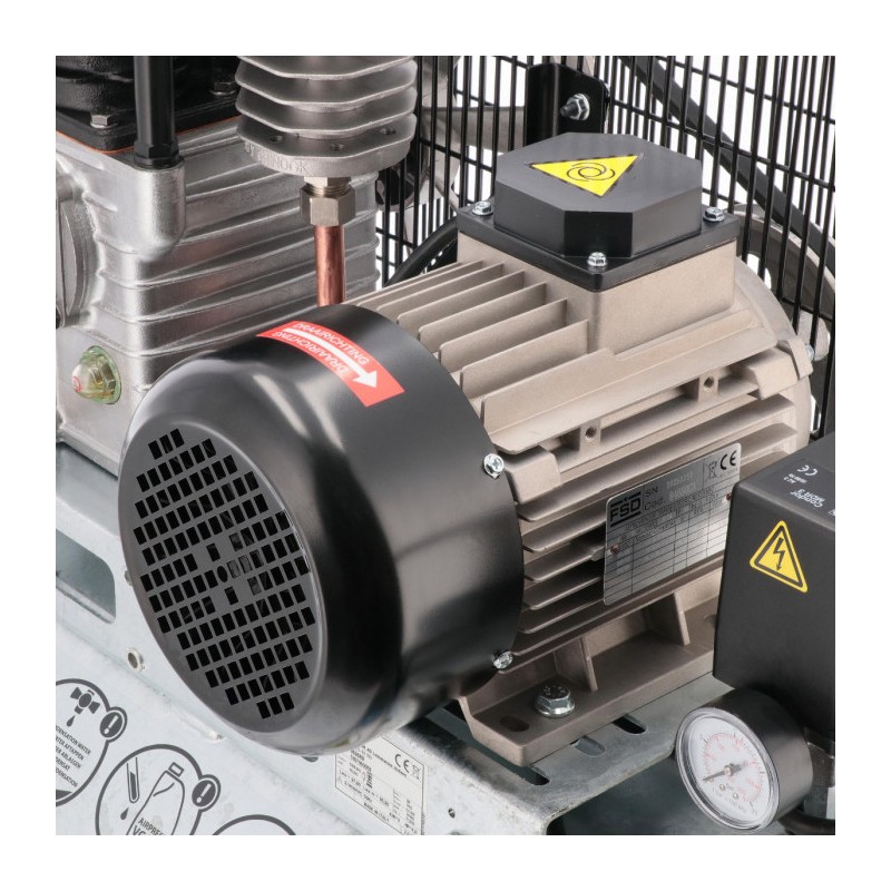 Kompresor dwutłokowy G 625-90 Pro 10 bar 4 KM/3 kW 400V 415 l/min 90 l galwanizowany