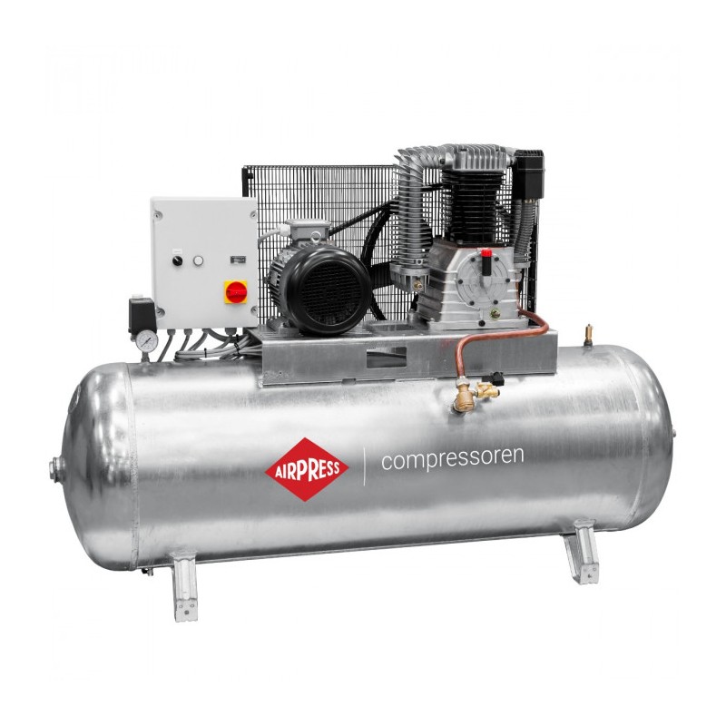 Kompresor dwutłokowy G 1500-500 SD Pro 14 bar 10 KM/7.5 kW 400V 596 l/min 500 l galwanizowany - połączenie gwiazda-trójkąt