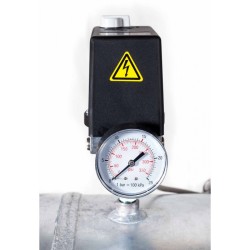 Kompresor dwutłokowy G 1500-500 SD Pro 14 bar 10 KM/7.5 kW 400V 596 l/min 500 l galwanizowany - połączenie gwiazda-trójkąt