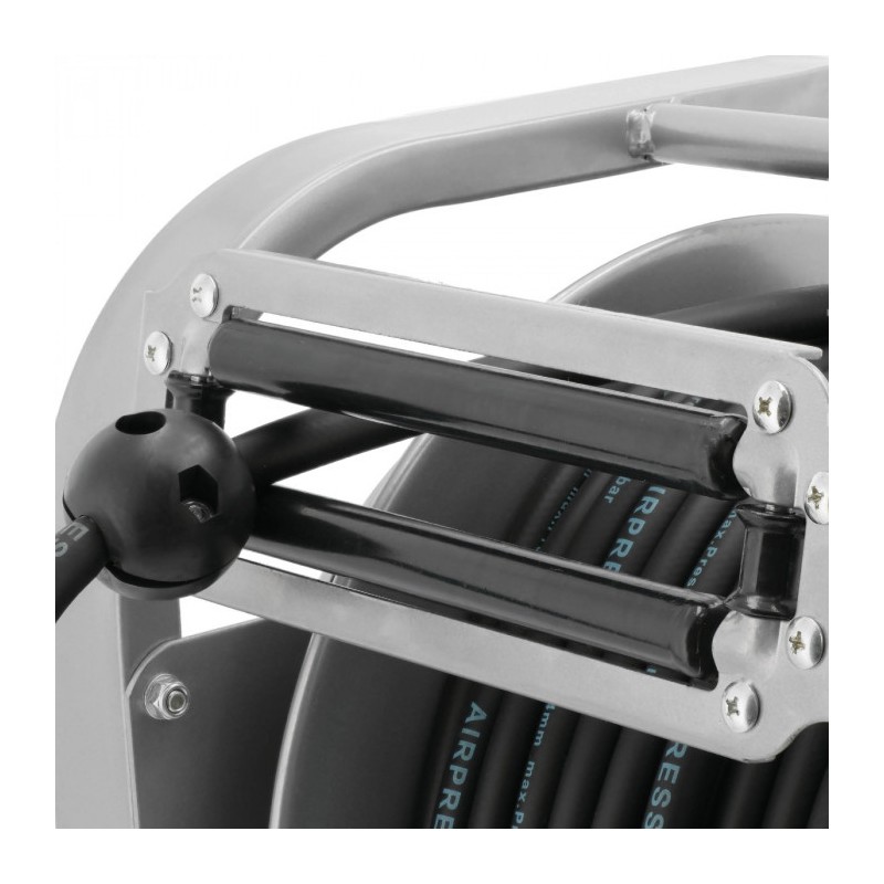 Wąż pneumatyczny na bębnie automatyczny podłogowy 1/4" 30 m 8 x 14 mm 20 bar