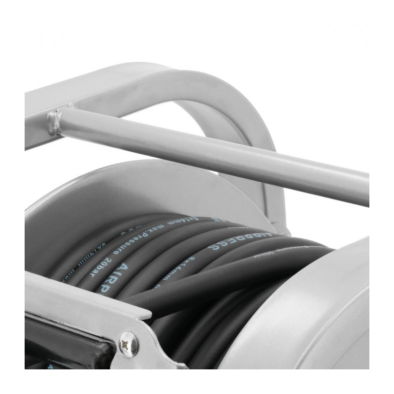 Wąż pneumatyczny na bębnie automatyczny podłogowy 1/4" 30 m 8 x 14 mm 20 bar