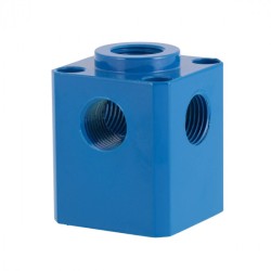 Aluminiowa kostka-rozdzielacz 5 x 1/2"