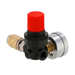 Reduktor ciśnienia 1/4" 12 bar z manometrem i szybkozłączem 1/4"