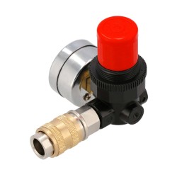 Reduktor ciśnienia 1/4" 12 bar z manometrem i szybkozłączem 1/4"