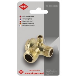 Zawór zwrotny do kompresora 1/2" x 3/8" x 1/8" (do modeli 24l, 50l,100l)