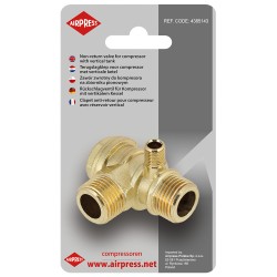 Zawór zwrotny do kompresora pionowego 1/2" x 1/2" x 1/8" (do modeli 50l)
