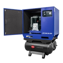 Cichy kompresor dwutłokowy APZ 900-90-90S 10 bar 7.5 KM/5.5 kW 611 l/min 2x90 l - połączenie gwiazda-trójkąt