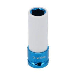 Klucz udarowy pneumatyczny 1/2" + 3 nasadki udarowe + 3 nasadki do felg aluminiowych - zestaw wulkanizatora