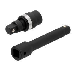 Klucz udarowy pneumatyczny 1/2" + nasadki udarowe (10 sztuk) - zestaw mechanika