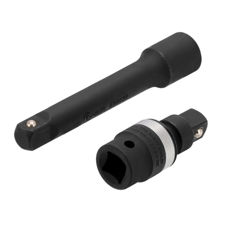 Klucz udarowy pneumatyczny 1/2" + nasadki udarowe (10 sztuk) - zestaw mechanika