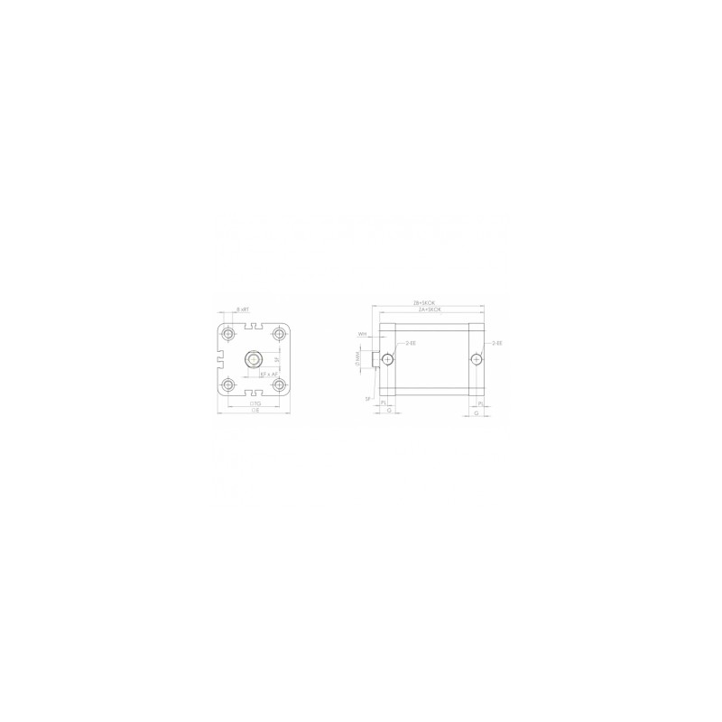 SIŁOWNIK ISO 21287 FI20/25 Z MAGNESEM KOMPAKT G.WEW