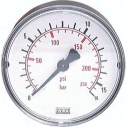 Wakuometr, D63, poziomy, -1 do 1,5