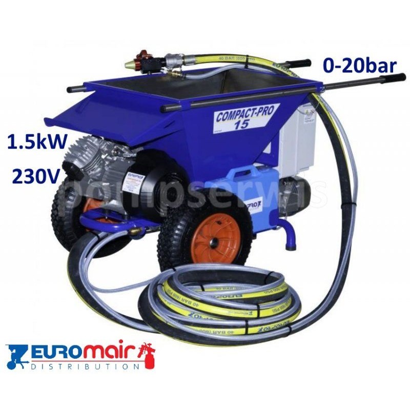 EUROMAIR COMPACT-PRO 15 agregat tynkarski z wbudowany kompresorem