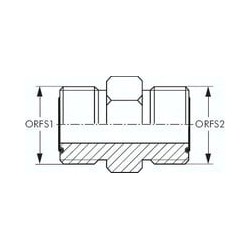 Nypel, śrubunek obrotowy, ORFS UN 1 11/16"-12(GZ)-UN 1 11/16"-12(GZ)