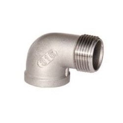Kolano gwintowane 90 stopni Rp 1/8 GW/R 1/8 GZ, stal nierdzewna (AISI316)