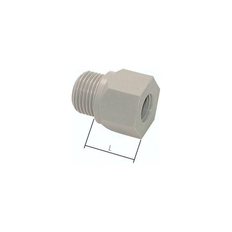 Złączka redukcyjna G3/8(GZ)-G1/4(GW), PVDF