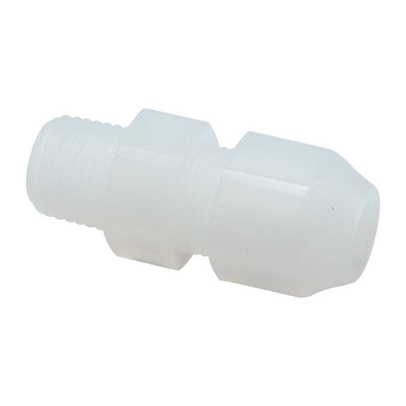 Przepust rurowy R 1/2"-12 x 10mm, PVDF (FDA) (CKS1210PVDFE) - Sang-A
